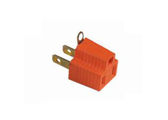 Plastikowy OEM ODM Pomarańczowy 2-pinowy na 3-pinowy adapter wtyczki elektrycznej